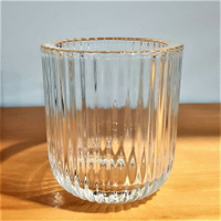 手工蠟燭玻璃杯(細條紋)