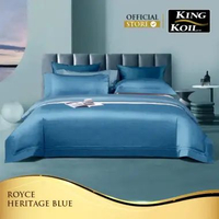 KING KOIL Royce Bedlinen / Sprei Set [Fitted] Heritage Blue 180 x 200