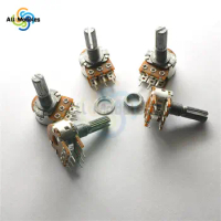 5PCS WH148 Rotary Potentiometer B1K B2K B5K B10K B20K B50K B100K B500K B1M 15MM 6pin Rotary Potentiometer With Nut and Washer