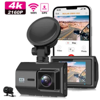 4k Dash Car Camera Wireless 2 Inch Dashcam Car Dash Cam with Wifi Gps Dual Lens Camera Car Dvr Front and Rear Dash Cam 4k