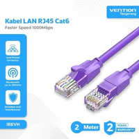 VENTION IBEVH Kabel LAN RJ45 CAT6 CAT 6 2M 2 Meter UTP Gigabit Ethernet UTP 1000Mbps Patch Cable Pur