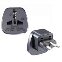 10pcs/lot Universal Travel Adapter Electric Plugs Sockets Converter EU AU US UK to Switzerland Travel Plug 3 Round Pin Adaptor