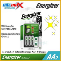 Energizer Baterai Isi Ulang Charger Baterai Rechargeable AAA / Baterai Rechargeable AA original Bate