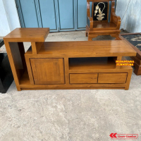 Bufet / Meja TV Minimalis Mentahan / Meja TV Model L Termurah / Meja TV Jati Minimalis Murah Furnitu