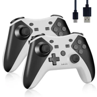 2PCS Wireless Bluetooth Controller Switch Pro Gamepad Compatible for Switch Pro/Oled/Lite/PC Joystick-C