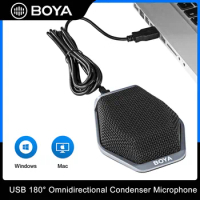 BOYA BY-MC5 USB Omnidirectional Condenser Microphone for Desktop Compatible with PC/iOS Desktop Laptop Skype,VoIP Call