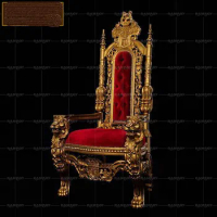 European-style leisure chair, solid wood carved boss chair, French luxury chair, villa visitor's high-back throne