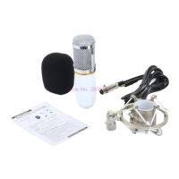 by 100pcs BM800 Recording Microphone Condenser Mic kit Sound Studio shock mount for Singing Recording KTV Karaoke Professional