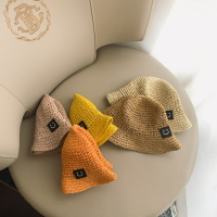 1一3歲兒童草帽男寶寶夏季薄款防曬遮陽編織漁夫帽子夏天涼帽男孩