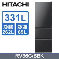 【HITACHI 日立】331公升變頻三門冰箱RV36C泰製-星燦金/星燦灰-星燦灰