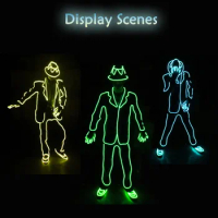 Glowing Costume Accessory EL Wire Neon Light Material DIY Fluorescent Dress Michael Jackson Dance Style For Performance