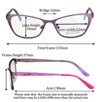 SHINU Photochromic myopia glasses women photochromic grey brown pink purple blue lens customized as buyer prescription