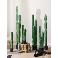 Nordic Simulation Cactus Fake Artifical Cereus Decorative Ball Hylocereus Undatus Tropical Green Plant