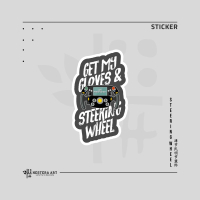Stiker F1 Doff Laminasi | Stiker Get My Gloves and Steering Wheel