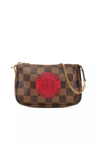 Louis Vuitton 二手路易威登 Damier Ebene 行李箱和包包 Mini Pochette 配件