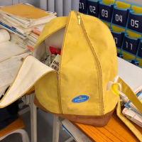 New Yellow Banana Backpack Cute Versatile School Bag Student Backpack Casual Niche Travel Bag Univer