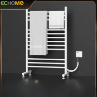 Echome Electric Towel Rack Space Aluminum Towel Warmer Floor-mounted Intelligent Heating Dryer Towel Rod Bathroom Accessories