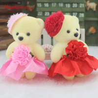 10pcs Small Teddy Bear Birthday Flower Bouquet Bear Couple Bear Wedding Valentine's Day Decoration Hard Foam Plus Plush