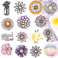 Summer Daisy Patches Clothing Thermoadhesive Sewing Patches DIY Crafts Women's T-shirt Bag Hat Needlework For Applique Stickers