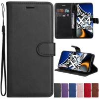 Leather Flip Wallet Case For Xiaomi Poco X4 Pro X3 Pro M4 Pro M3 Pro X3 GT F3 GT Mi 9T 10T 11 Lite 11T Pro Redmi 10C Note 11 Pro
