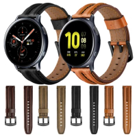 EasyFit Leather Strap For Samsung Galaxy Watch Active2 44mm Active 2 40mm Band Straps Smartwatch Watchband Bracelet Accessories