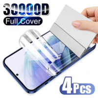 4Pcs Hydrogel film For Samsung Galaxy S10 S20 S21 S22 S23 Plus Ultra FE Note 20 9 10 Plus A52S A12 A53 A51 A50 Screen Protector