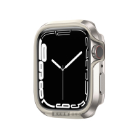 軍盾防撞 抗衝擊 Apple Watch Series 9/8/7 (41mm) 鋁合金雙料邊框保護殼(星光銀)