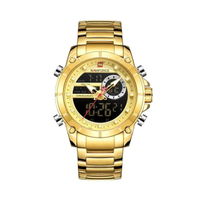 นาฬิกาข้อมือผู้ชาย รุ่น NF9163 C สายสแตนเลส 45 มม. สีทอง
