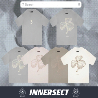 【INNERSECT】INNERSECT 三生萬物 陳冠希  24年新款 短袖 三葉草印花 男女同款 INN24SSTTE020