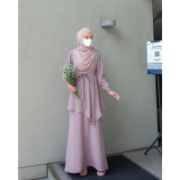 Inara One Set Tunik + Rok Setelan Tunik Plus Rok Model Terpisah Tidak Nyatu Setelan Berhijab - Ufair