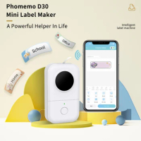 Phomemo D30 Label Printer Wireless Mini Pocket Smartphone Label Maker Machine with Adhesive Thermal Label Rechargeable Labeler