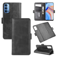Case For OPPO Reno 4 5G Leather Wallet Flip Cover Vintage Magnet Phone Case For OPPO Reno 4 5G Coque