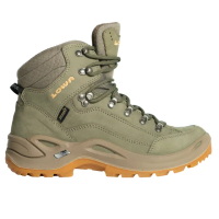 【LOWA】女 中筒多功能健行鞋 牧草綠/蜜黃 RENEGADE GTX MID Ws(LW320945-4853/登山鞋/防水)