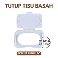 Tutup Tissue Basah / Flip Wet Wipes Cover / Penutup Tisu Basah Anti Kering Putih Tutup Tisu Basah