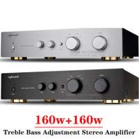 160w*2 2-channel Power Amplifier High Power Dual Transformer Treble Bass Adjustment NE5532 OP HIFI Amp Stereo Amplifier Audio