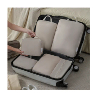 【zozo】大容量旅行收納袋6件組(節省空間 可壓縮防潑水 盥洗包 旅行收納包)