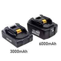 18V 3000mAh/6000mAh For Makita 18v Battery BL1860 Rechargeable Li-ion Battery BL1840 BL1850 BL1830 BL1860B LXT 400 3Ah/6Ah