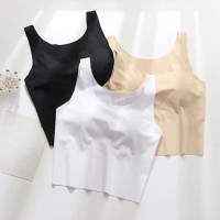 MODELY - Tanktop Crop Bra Wanita Tanpa Kawat Dengan Busa Sport BH Yoga Lari Elastis BR154