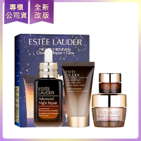 ESTEE LAUDER雅詩蘭黛 特潤無敵修護組(特潤超導全方位修護露50ml+特潤超導醒膚潔顏蜜30ml+年輕無敵膠原霜15ml+特潤全能修護亮眼霜5ml) (效期至2025/12)
