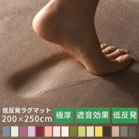 日本代購 空運 BON家具 法蘭絨 地毯 200x250cm 防滑 地墊 低反發 絨毛 柔軟 加厚 吸音 消音 客廳臥室