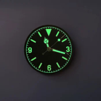 MOD 28.5MM Green Luminous Black Face Retro Watch Dial With Pointer For SEIKO NH35 NH36 Automatic Movement Watch