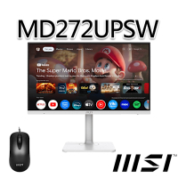 【滑鼠組】msi微星 Modern MD272UPSW 27吋 螢幕 (27 /3840x2160/16:9/60Hz/喇叭/白)