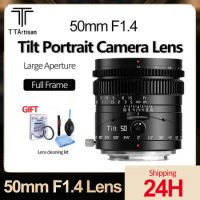 TTArtisan 50mm F1.4 Tilt Full Frame Camera Lens Large Aperture Portrait Lens for Sony E Mount Nikon Z Canon RF Fujifilm X