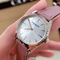 【COACH】COACH蔻馳女錶型號CH00054(白色錶面玫瑰金錶殼粉紅真皮皮革錶帶款)