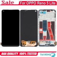 AMOLED 6.43" Original For OPPO Reno5 Lite CPH2205 LCD Display Touch Screen Digitizer Assembly For OPPO Reno 5 Lite 5Lite LCD