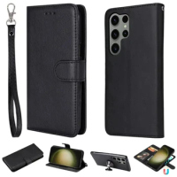 2 in 1 Detachable Folio Leather Case for Samsung Galaxy S24 Ultra S23 S22 Plus S21 S20 Card Holder Magnetic Wallet Phone Cover