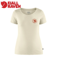 【Fjallraven 小狐狸 女 1960 Logo T-shirt《粉筆白》】F83513/短T/短袖/圓領T/棉T
