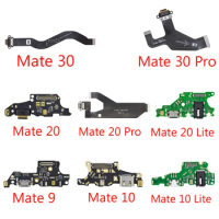 1pcs Charging Port For HuaWei Mate 20 10 30 9 Pro Lite 7 8 Connector Board Parts With Microphone Mic Flex Cable
