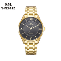 MK MIKE  นาฬิกาทองคำทั้งหมดของ Mi Ke Rome   นาฬิกาลำลองสำหรับนักธุรกิจ   นาฬิกาข้อมือผู้ชายกันน้ำแฟชั่นคลาสสิก