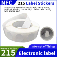 NFC215 tag sticker chip shortcut instruction iso14443A white electronic tag cell phone touch a touch